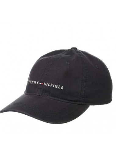 Tommy Hilfiger Men's Logo Dad Baseball Cap- Charcoal